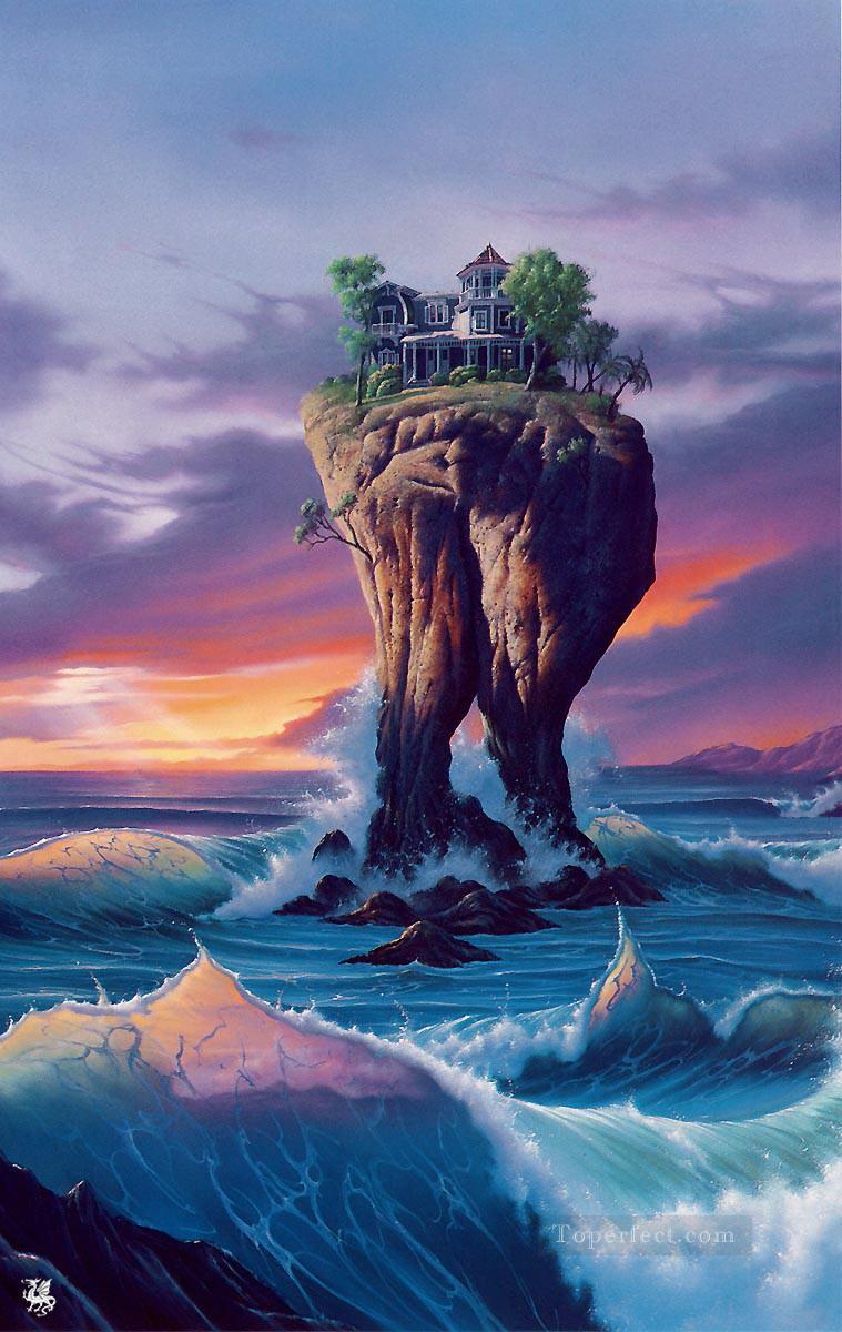 Mermaids House with a view Fantasy Oil Paintings